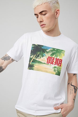 Vacation Graphic Tee at Forever 21 , White/red | The Fashionisto