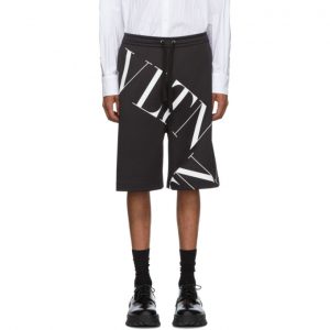Valentino Black Macrogrid Bermuda Shorts Valentino Black Macrogrid Bermuda Shorts