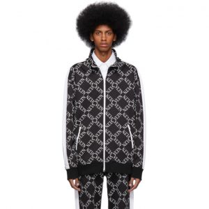 Valentino Black VLTN Grid Zip-Up Sweatshirt Valentino Black VLTN Grid Zip-Up Sweatshirt