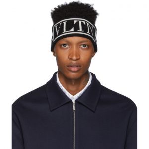 Valentino Black Valentino Garavani VLTN Headband Valentino Black Valentino Garavani VLTN Headband