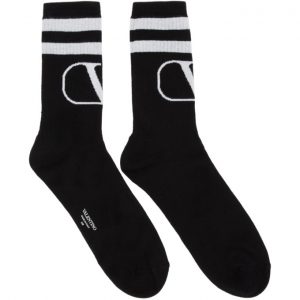 Valentino Black Valentino Garavani VLogo Socks Valentino Black Valentino Garavani VLogo Socks