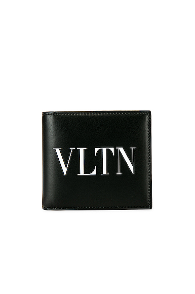 Valentino Logo Wallet in Black | The Fashionisto