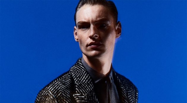 Roberto Sipos Rocks Bold Checks for Zara Roberto Sipos dons check tailoring from Zara.