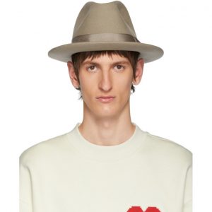 AMI Alexandre Mattiussi Beige Merino Felt Hat AMI Alexandre Mattiussi Beige Merino Felt Hat