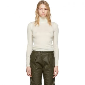 AMI Alexandre Mattiussi Off-White Cotton Turtleneck AMI Alexandre Mattiussi Off-White Cotton Turtleneck