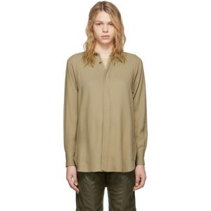 AMI Alexandre Mattiussi Tan Oversized Button Down Shirt AMI Alexandre Mattiussi Tan Oversized Button Down Shirt
