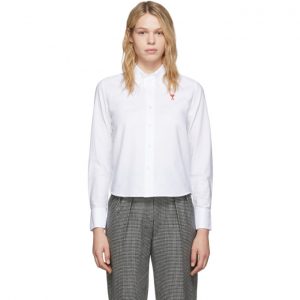 AMI Alexandre Mattiussi White Ami De Coeur Shirt AMI Alexandre Mattiussi White Ami De Coeur Shirt