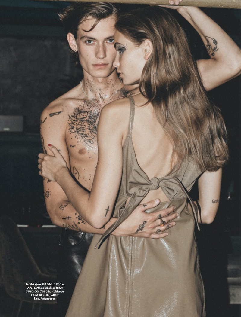 Model Couple Anton & Nina Go Rock & Glam for Elle Denmark