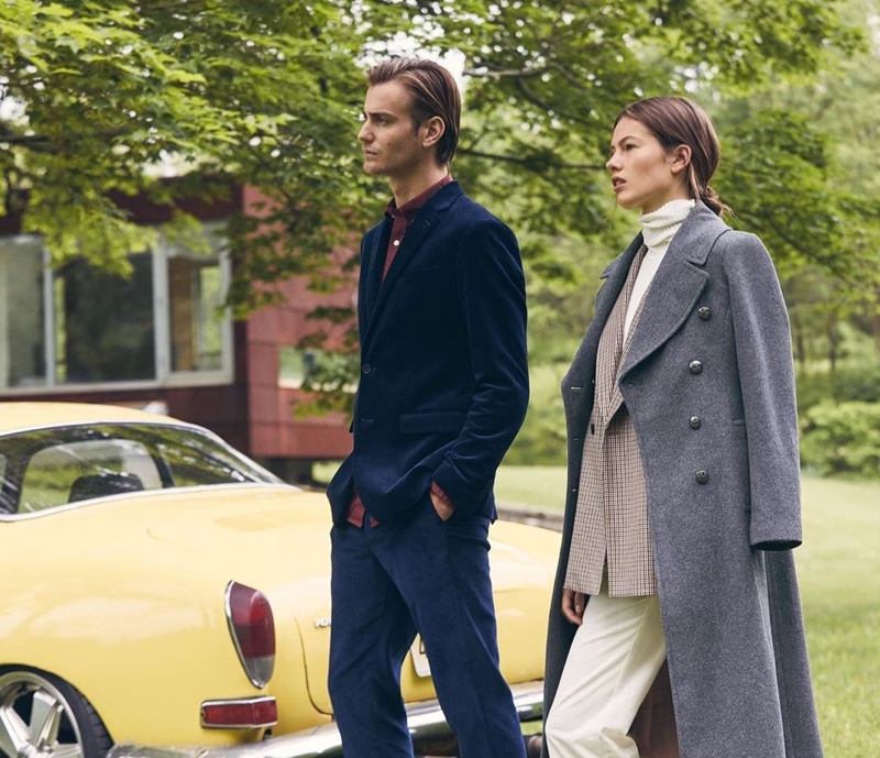 Banana Republic enlists models Ben Allen and Roos van Elk to wear smart looks from its fall 2019 collection.