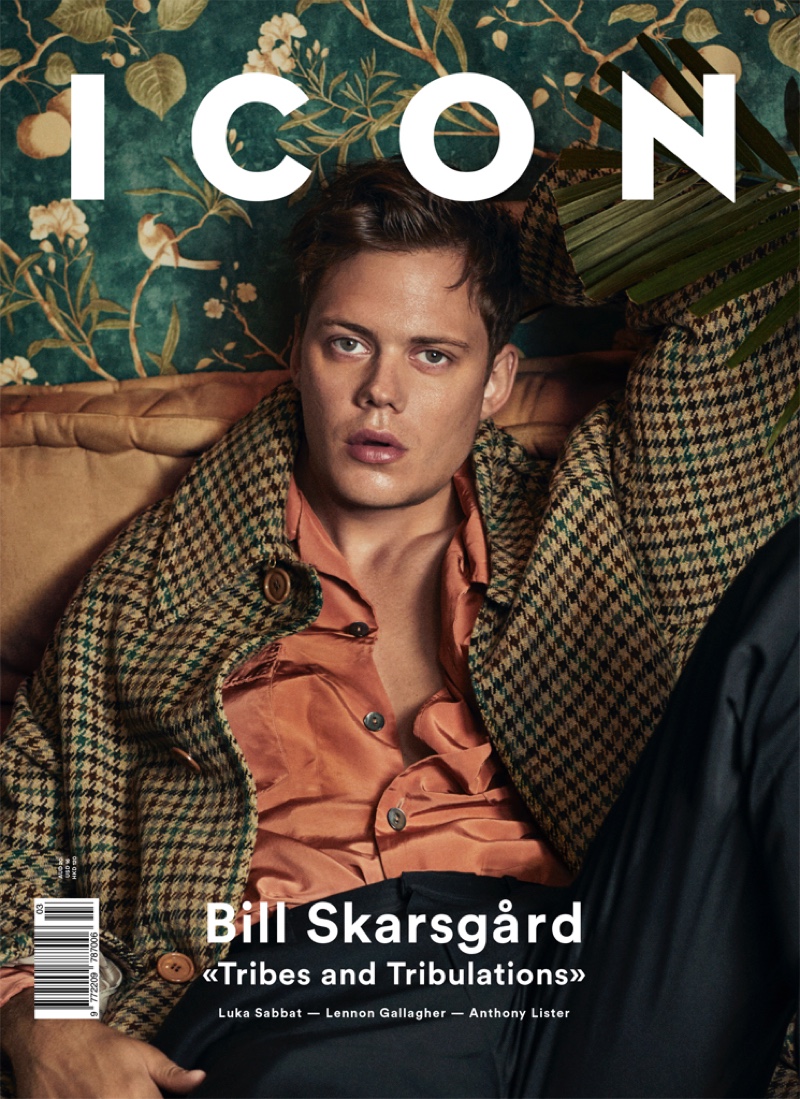 Bill Skarsgård covers the latest issue of Icon Australia.