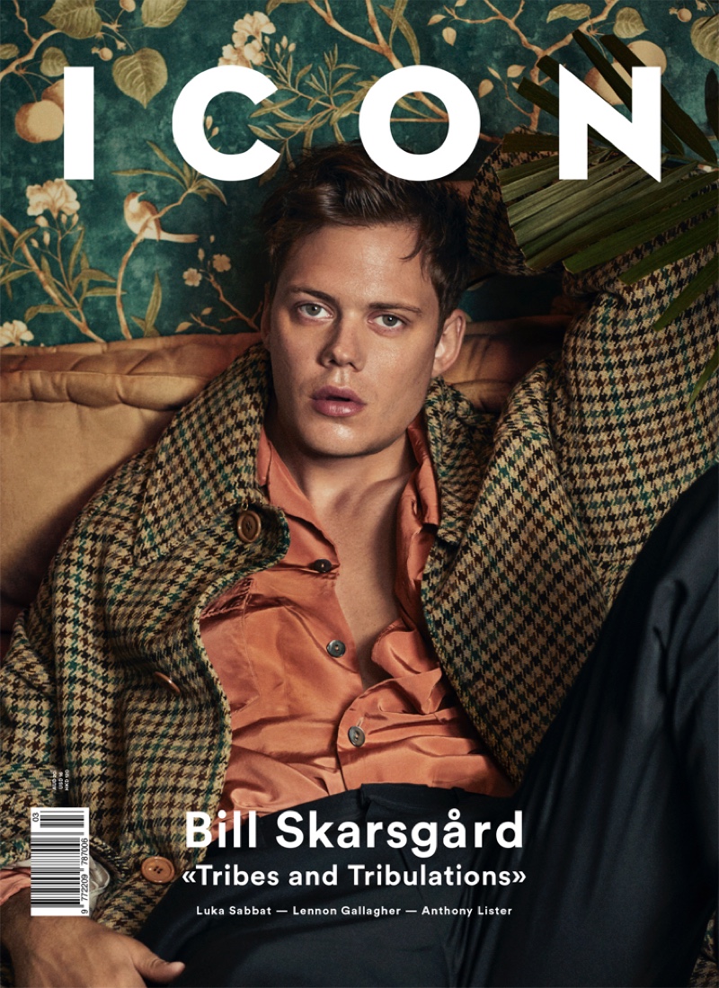 Bill Skarsgård covers the latest issue of Icon Australia. » Bill Skarsgård Dons Bold Sartorial Fashions for Icon Australia Bill Skarsgård covers the latest issue of Icon Australia.