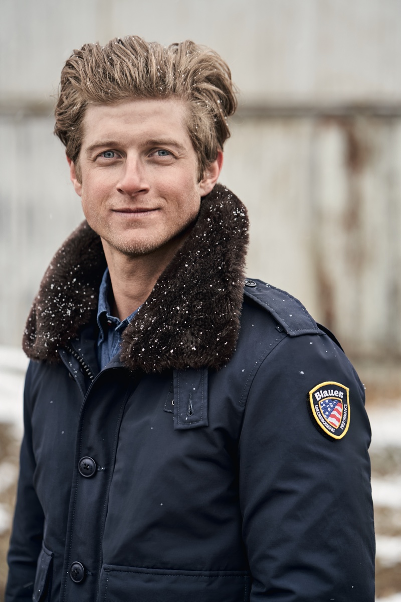 Traveling to the foothills of southwest Boulder County in Colorado, Blauer USA touches down in Nederland for its fall-winter 2019 campaign. A local wears the brand's Stone police jacket. 