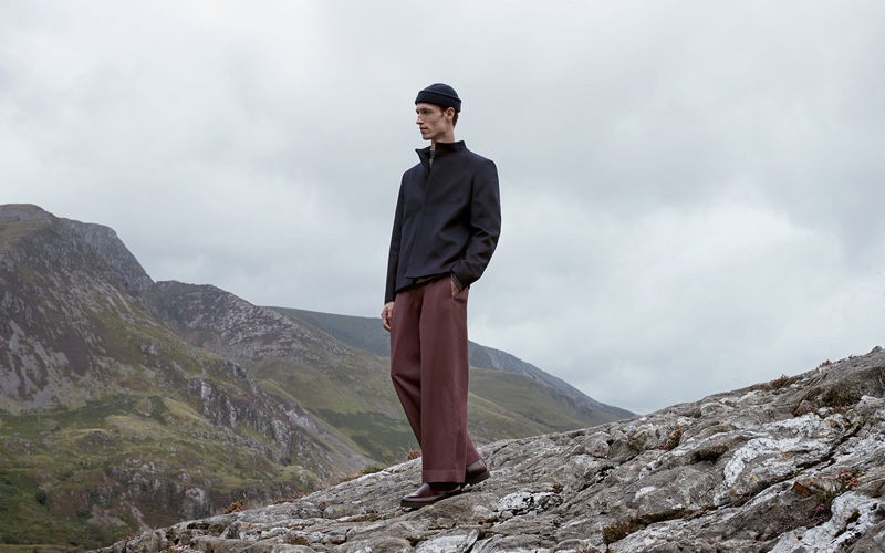 Embracing minimal style, Egon Van Praet wears a fall-winter 2019 look from COS.