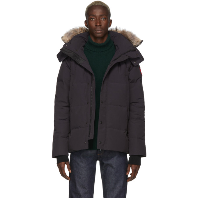 mens navy down parka