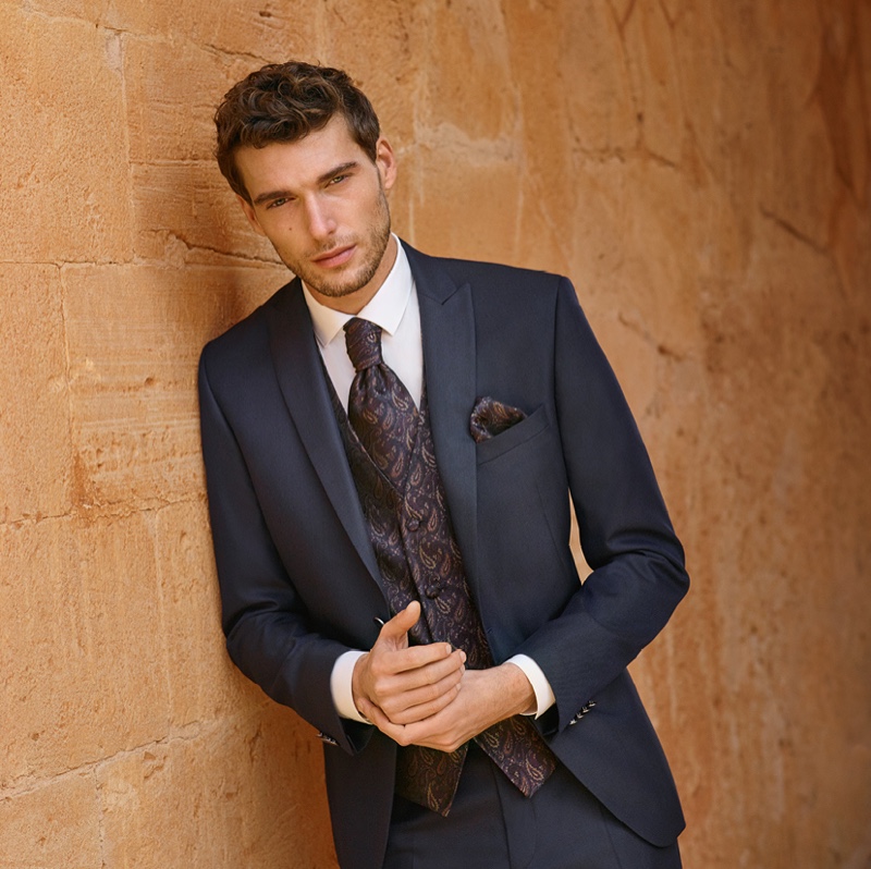 Nikola Jovanović wears a sleek waistcoat and suit from Digel Ceremony.