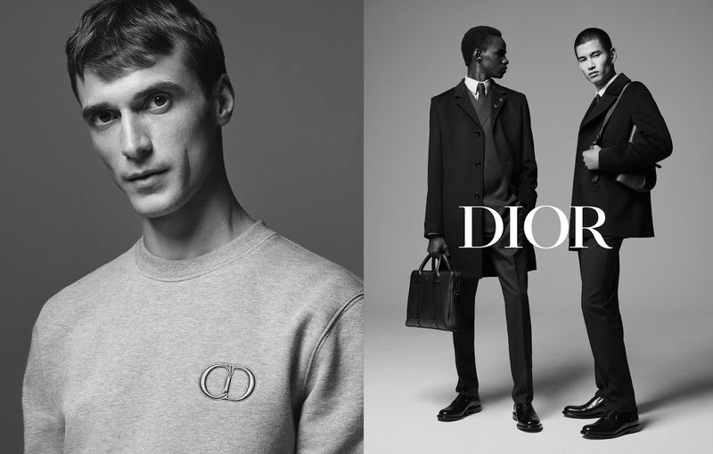 Brett Lloyd photographs Clément Chabernaud, Malick Bodian, and Kohei Takabatake for Dior Men's fall-winter 2019 tailoring campaign.