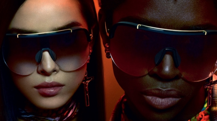 Fei Fei Sun and Alton Mason star in Dsquared2's fall-winter 2019 eyewear campaign.