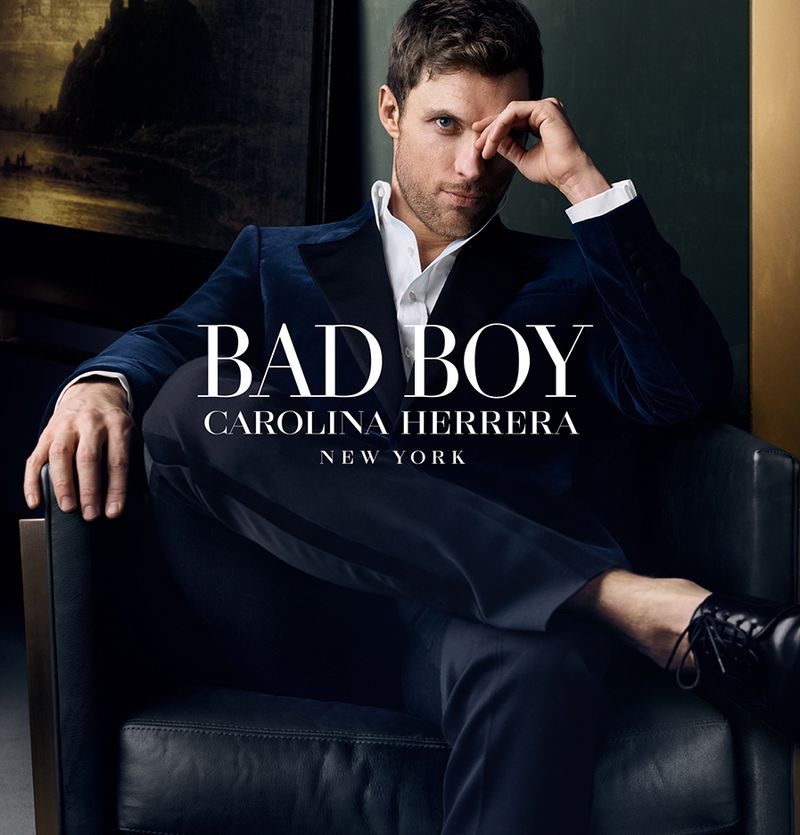 Actor Ed Skrein fronts the new fragrance campaign for Carolina Herrera Bad Boy.