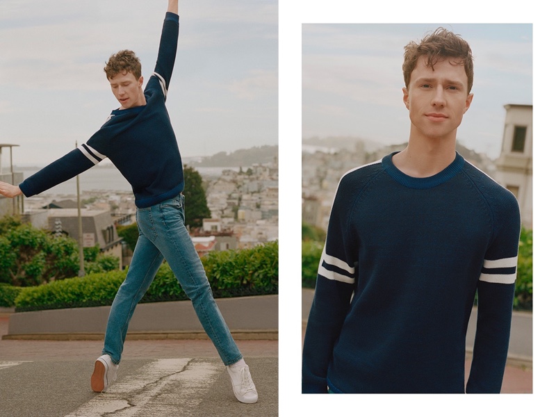 Ben Freemantle appears in Esprit's fall 2019 campaign. 