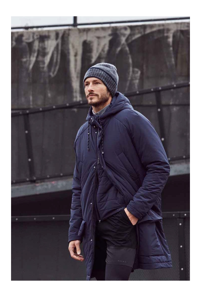 Dressed for the cold weather, Parker Gregory wears Falke Sport.