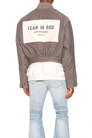 Fear of God 6th Collection Bomber Jacket in Grey Fear of God 6th Collection Bomber Jacket in Grey