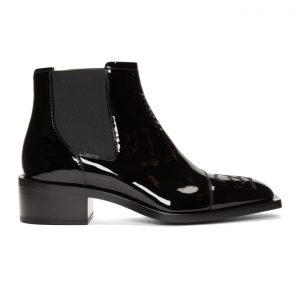 Fendi Black Patent Karligraphy Chelsea Boots Fendi Black Patent Karligraphy Chelsea Boots