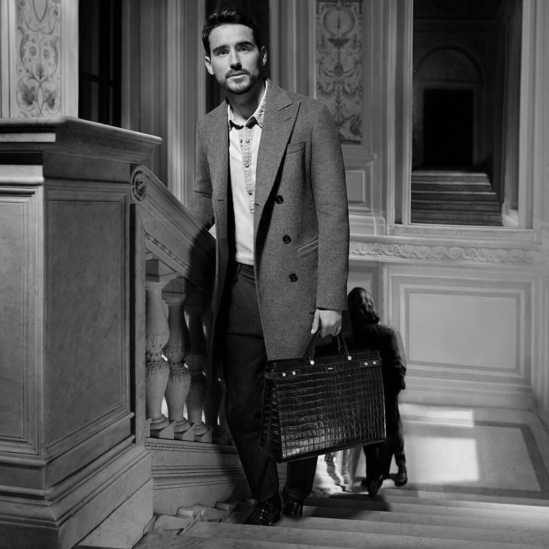 Arthur Kulkov stars in Furla's fall-winter 2019 campaign for its Mercurio bag.