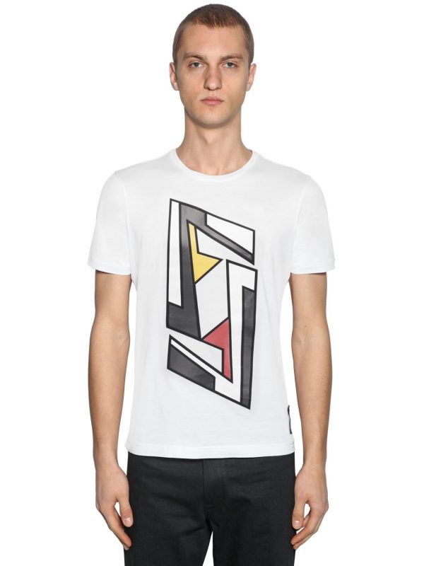 Futuristic Logo Cotton Jersey T-shirt | The Fashionisto