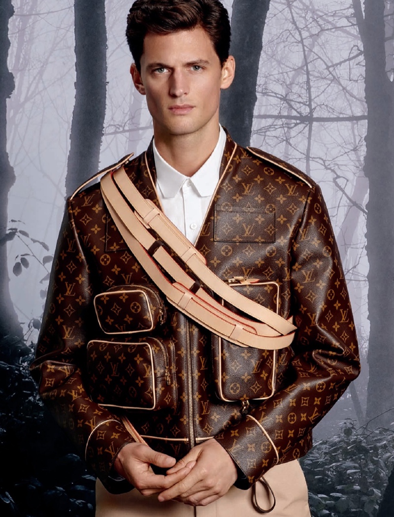 Garrett Neff wears a fall-winter 2019 look from Louis Vuitton for Holt Renfrew.