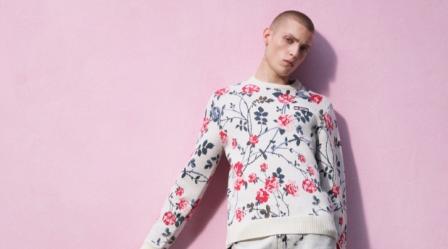 Giambattista Valli Brings Bold Style to H&M with New Collaboration Tom Rey sports a floral print and bleach look from the Giambattista Valli x H&M collection.