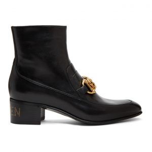 Gucci Black Kitten Horsebit Chain Boots Gucci Black Kitten Horsebit Chain Boots