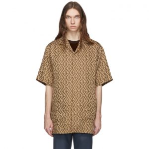 Gucci Brown G Rhombus Shirt Gucci Brown Logo Rhombus Shirt