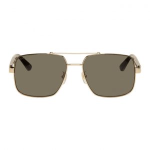 Gucci Gold Metal Double Bridge Sunglasses Gucci Gold Metal Double Bridge Sunglasses