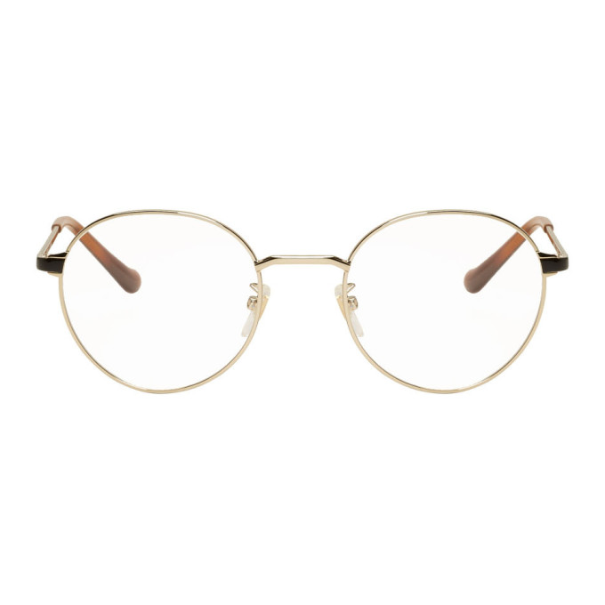 Gucci Gold Round Glasses | The Fashionisto