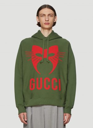 Gucci Manifesto Hooded Sweatshirt in Green size XS Gucci Manifesto Hooded Sweatshirt in Green size XS