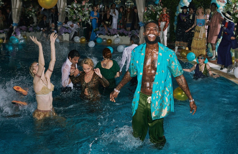 All smiles, Gucci Mane stars in Gucci's resort 2020 campaign.