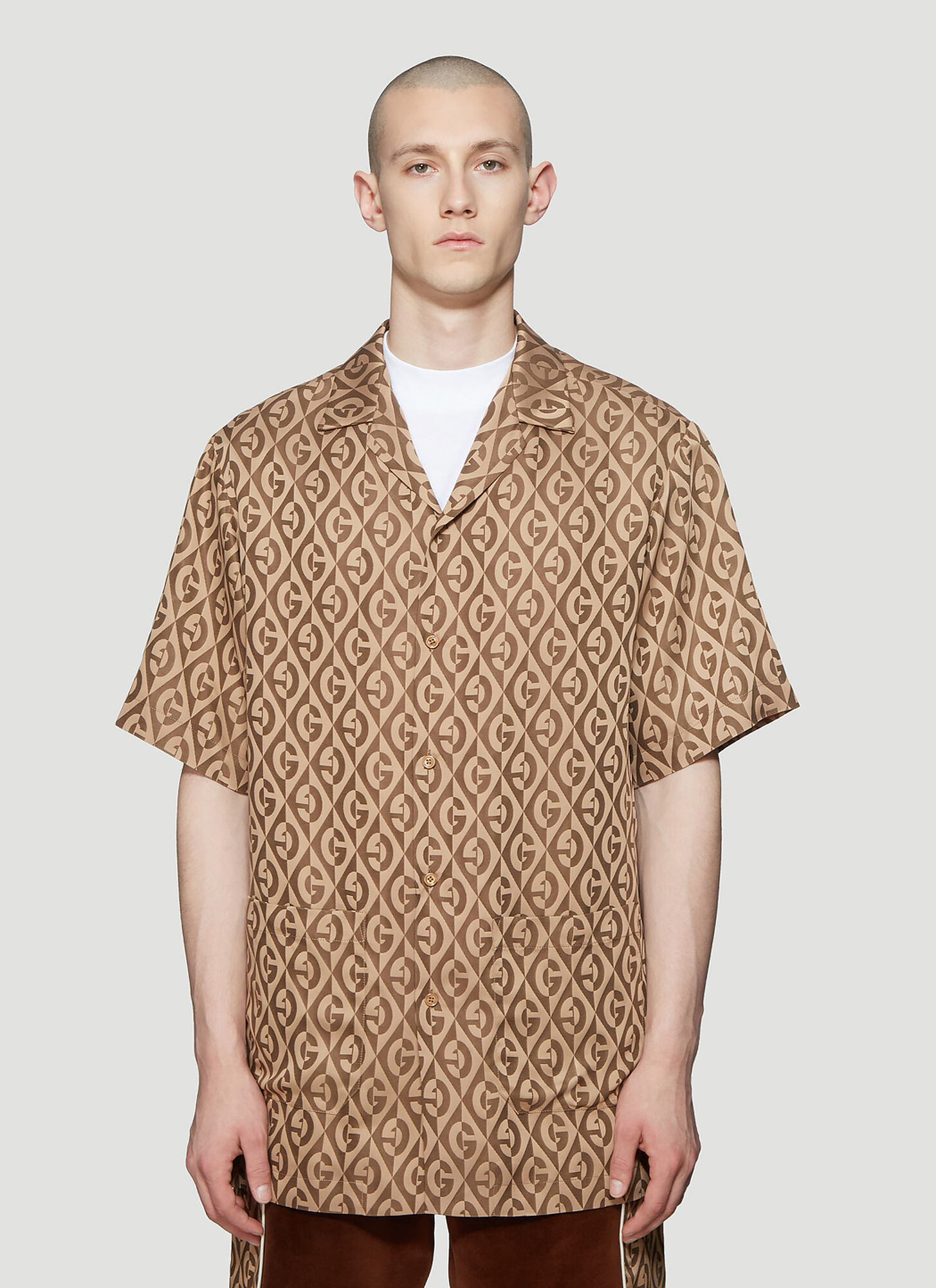 brown gucci shirt