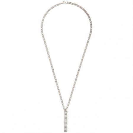 gucci ghost silver long drop pendant necklace