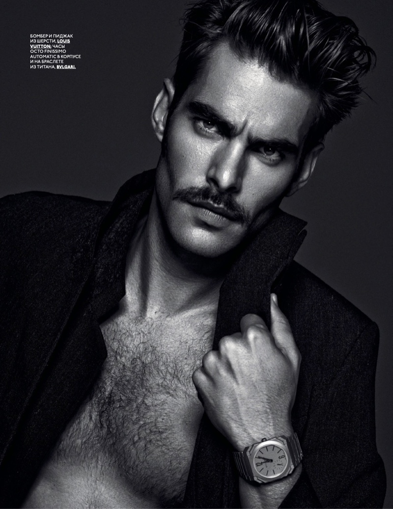 Jon Kortajarena stars in an editorial for the pages of GQ Style Russia.