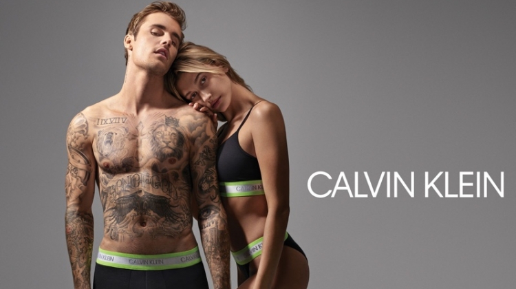 Justin and Hailey Bieber star in Calvin Klein's underwear campaign.