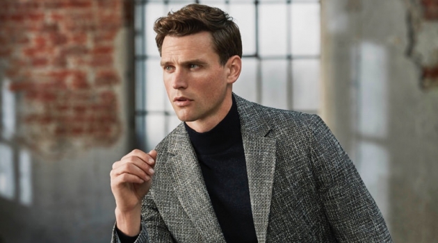 Guy Robinson Travels to Istanbul in Lufian Fall '19 Collection A smart vision, Guy Robinson dons tailored separates from Lufian.