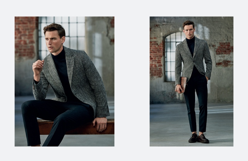 A smart vision, Guy Robinson dons tailored separates from Lufian.