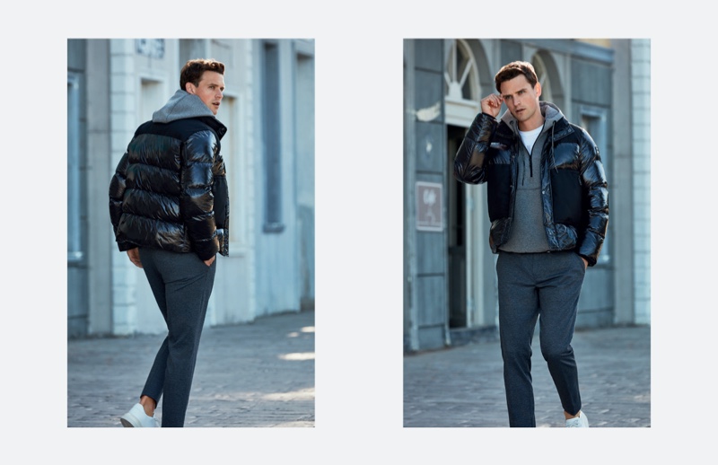 Embracing easy city style, Guy Robinson wears Lufian.