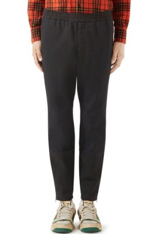 Men's Gucci Military Drill Cotton Pants, Size 52 EU - Black Men's Gucci Military Drill Cotton Pants, Size 52 EU - Black