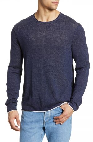 Men's Rag & Bone Trent Crewneck Sweater, Size Medium - Blue Men's Rag & Bone Trent Crewneck Sweater, Size Medium - Blue