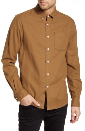 Men's Saturdays Nyc Crosby Button-Down Flannel Shirt, Size Medium - Brown Men's Saturdays Nyc Crosby Button-Down Flannel Shirt, Size Medium - Brown