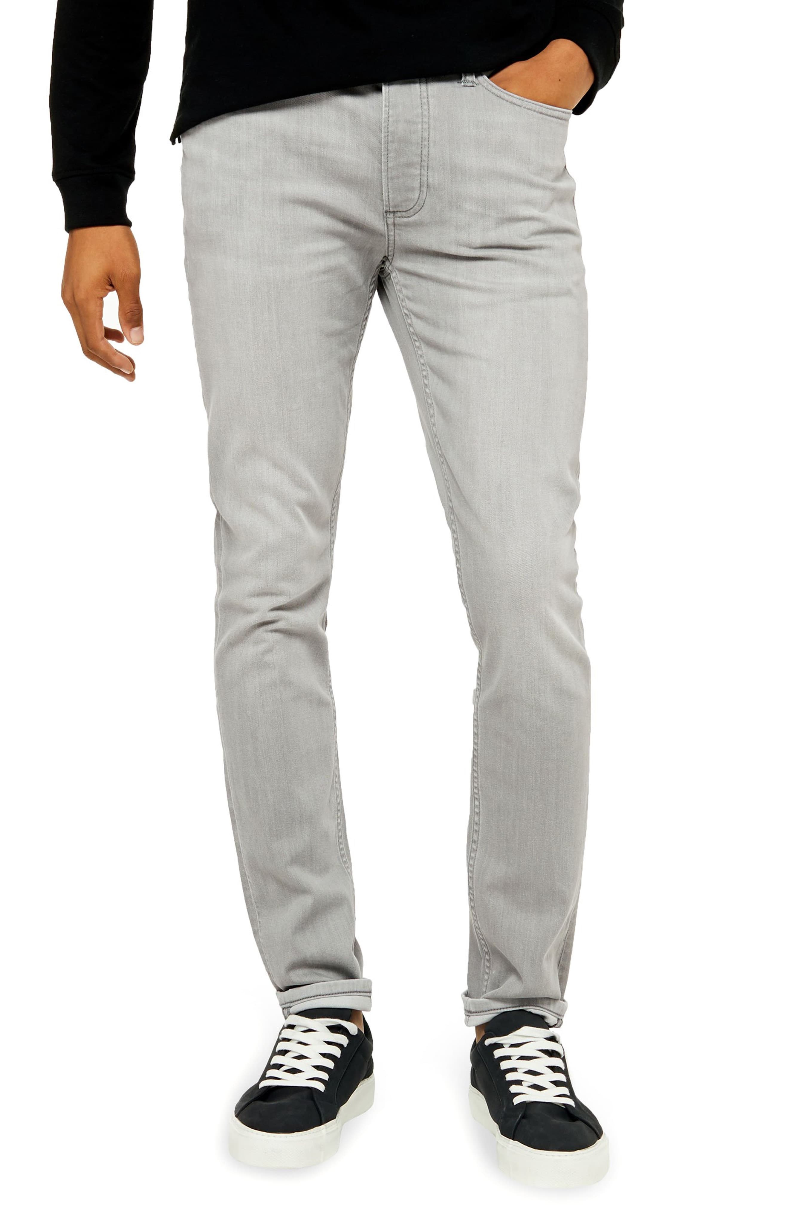 Men’s Topman Skinny Fit Jeans, Size 32 x 34 – Grey | The Fashionisto