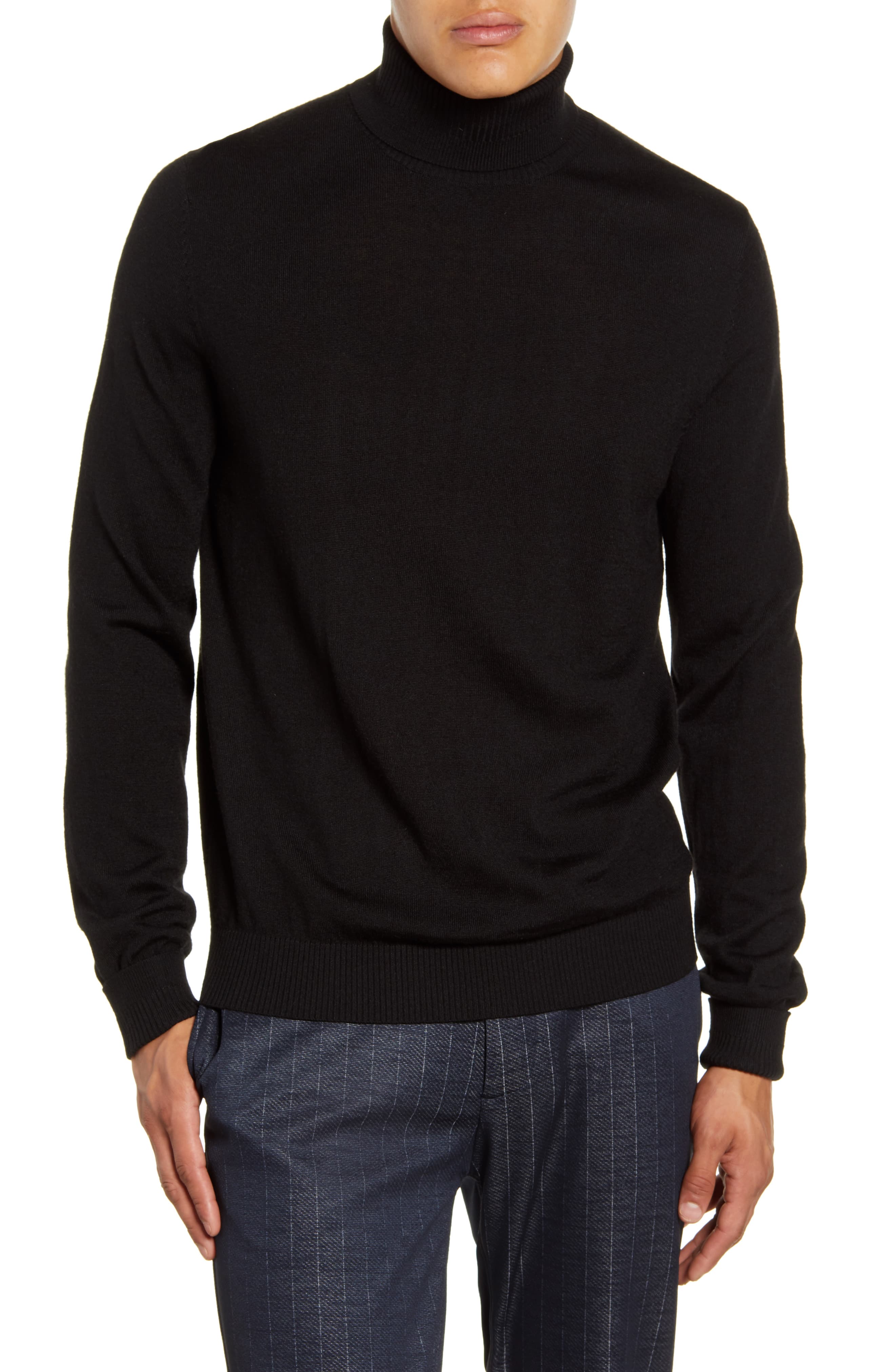 Men’s Vince Camuto Slim Fit Turtleneck Sweater, Size Small – Black ...