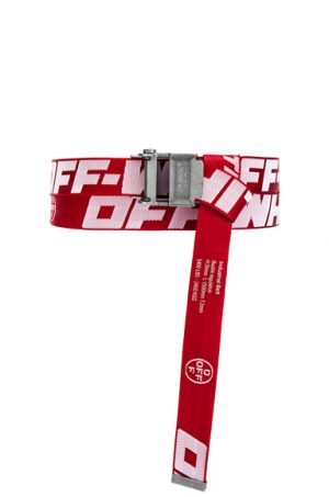 OFF-WHITE 2.0 Industrial Belt in Red OFF-WHITE 2.0 Industrial Belt in Red
