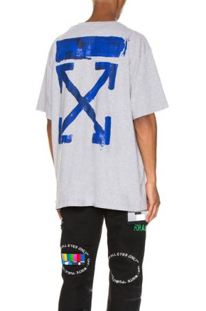 OFF-WHITE Acrylic Arrows Tee in Gray OFF-WHITE Acrylic Arrows Tee in Gray